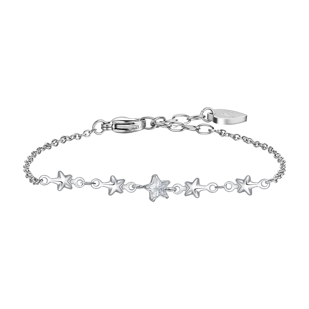 BRACCIALE DONNA CON STELLE E ZIRCONI BIANCHI