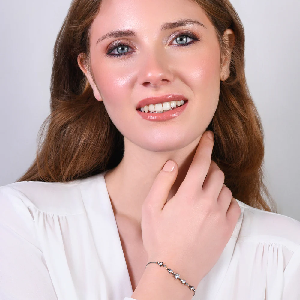 BRACCIALE DONNA CON STELLE E ZIRCONI BIANCHI - Image 3
