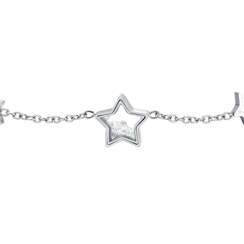 BRACCIALE DONNA IN ACCAIO STELLE E ZIRCONI - Image 4