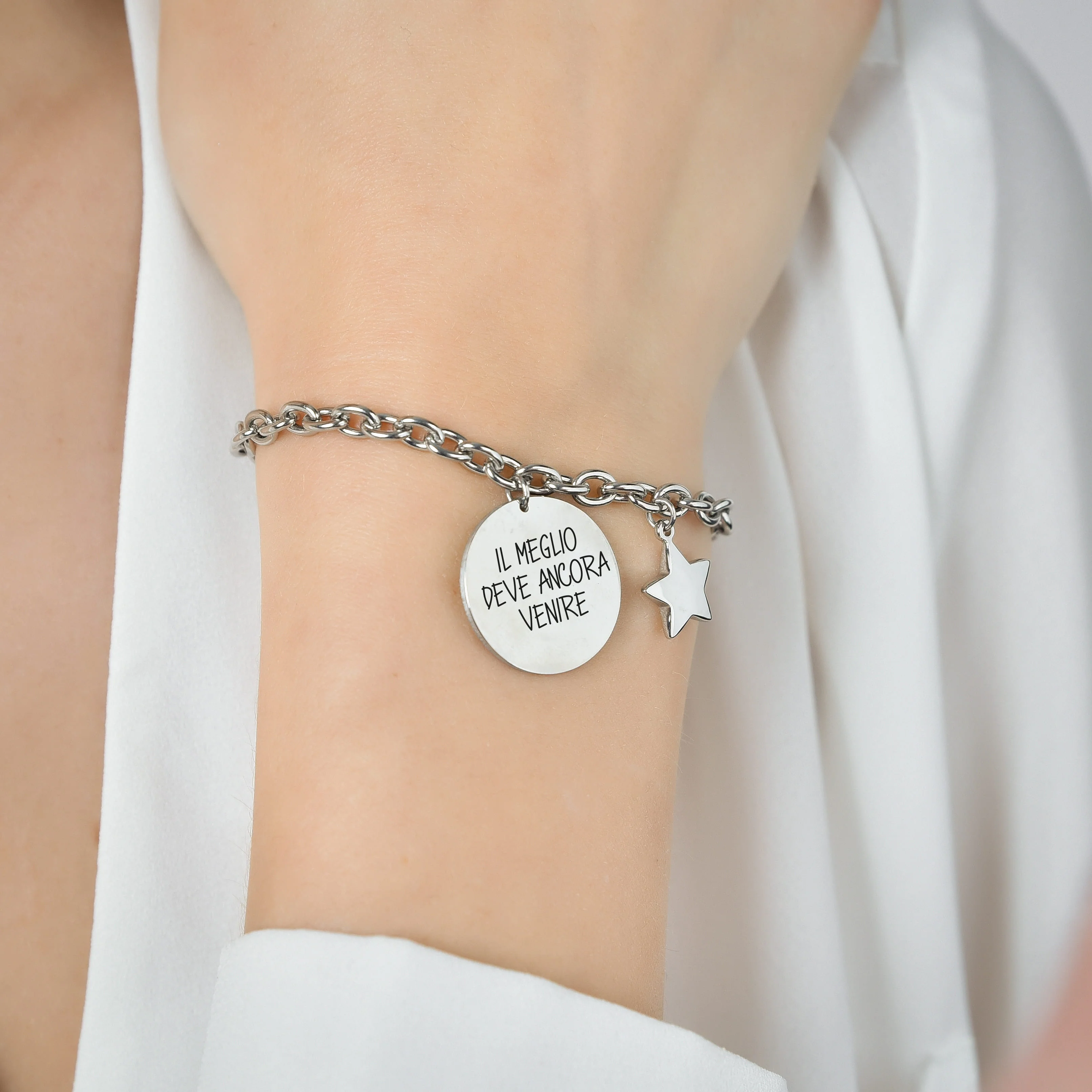 BRACCIALE DONNA IN ACCIAIO 30 IL MEGLIO DEVE ANCORA VENIRE - Image 3