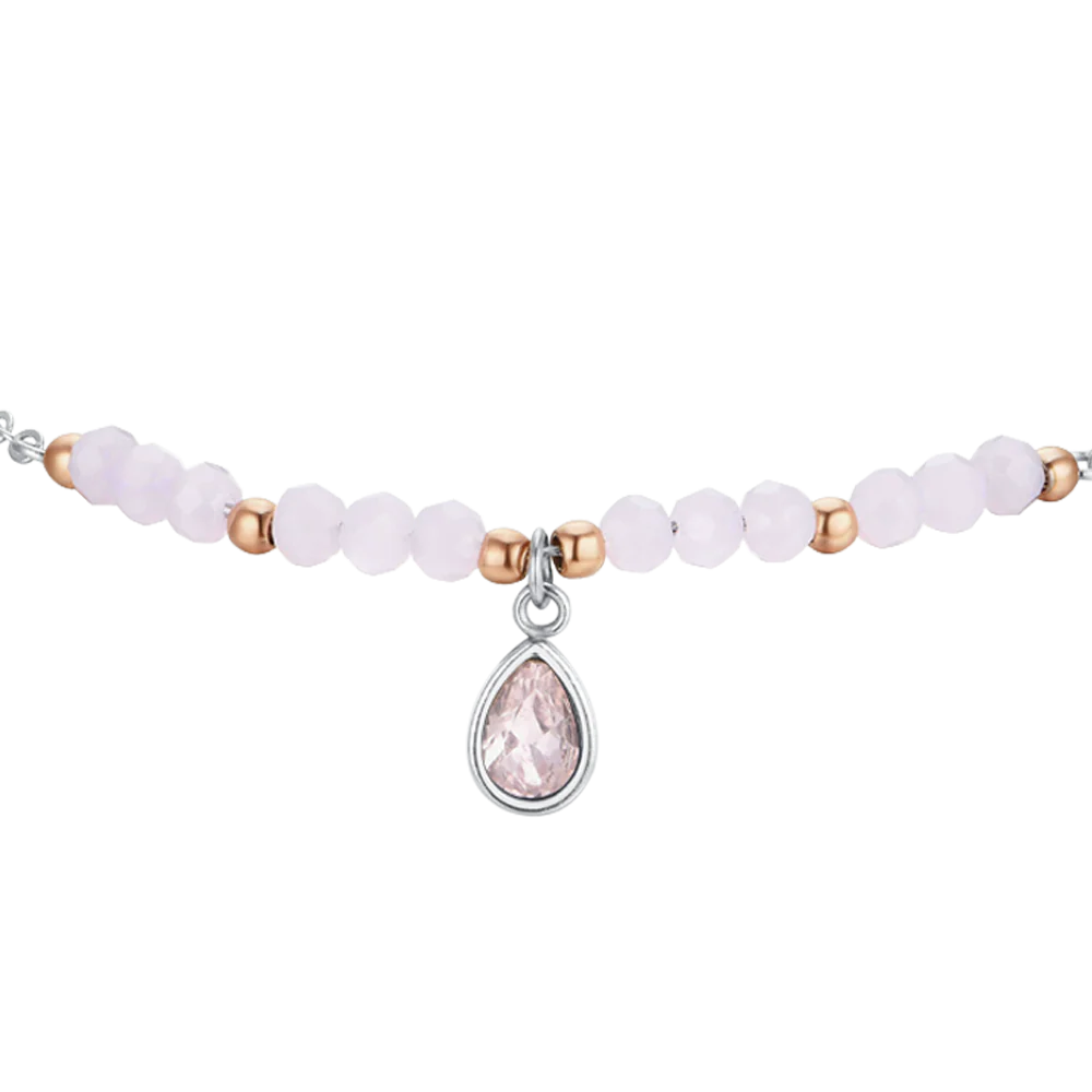 BRACCIALE DONNA IN ACCIAIO AGATA ROSA - Image 4