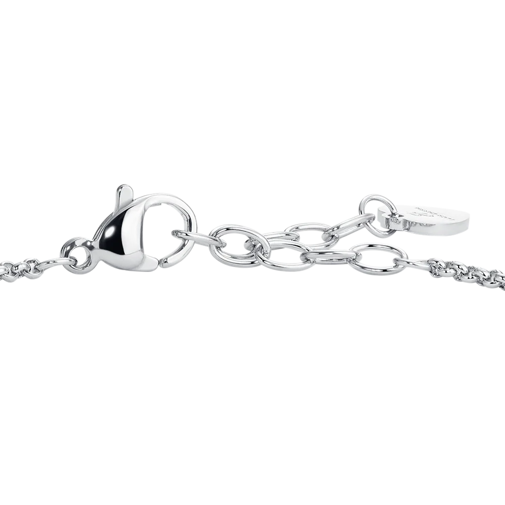 BRACCIALE DONNA IN ACCIAIO, BUSSOLOTTO ED ELEMENTI CON ZIRCONI VERDI - Image 6