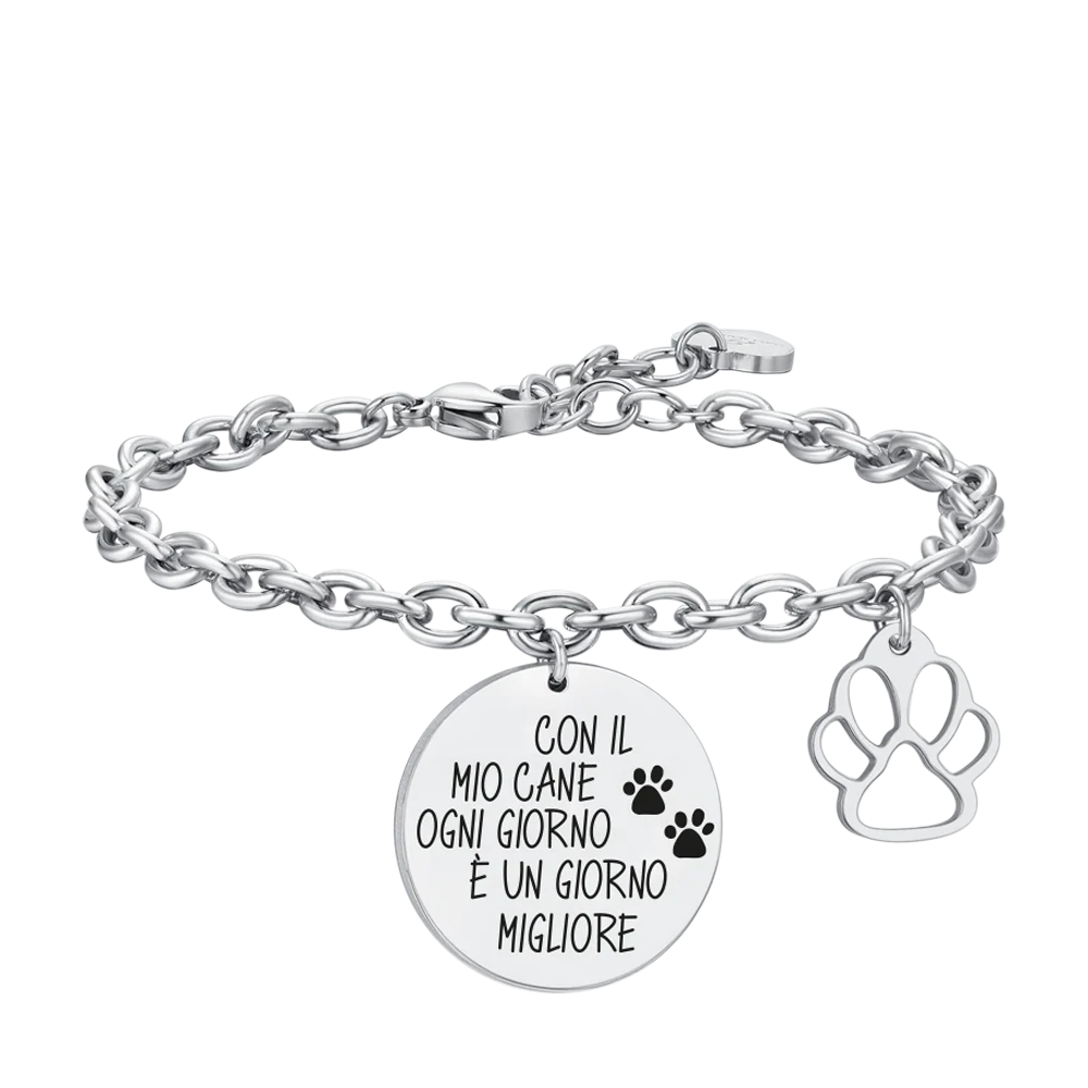 BRACCIALE DONNA IN ACCIAIO CANE