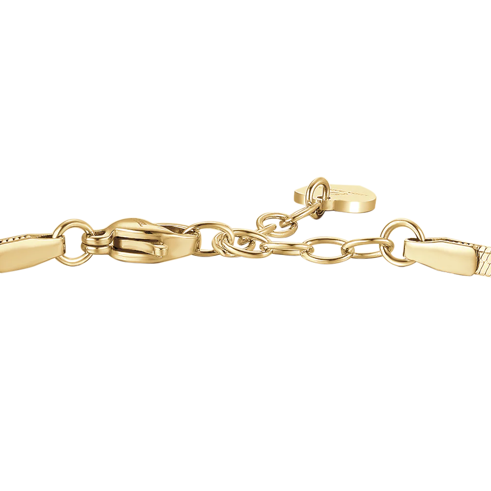 BRACCIALE DONNA IN ACCIAIO COLORE ORO CON ZIRCONE VERDE - Image 5