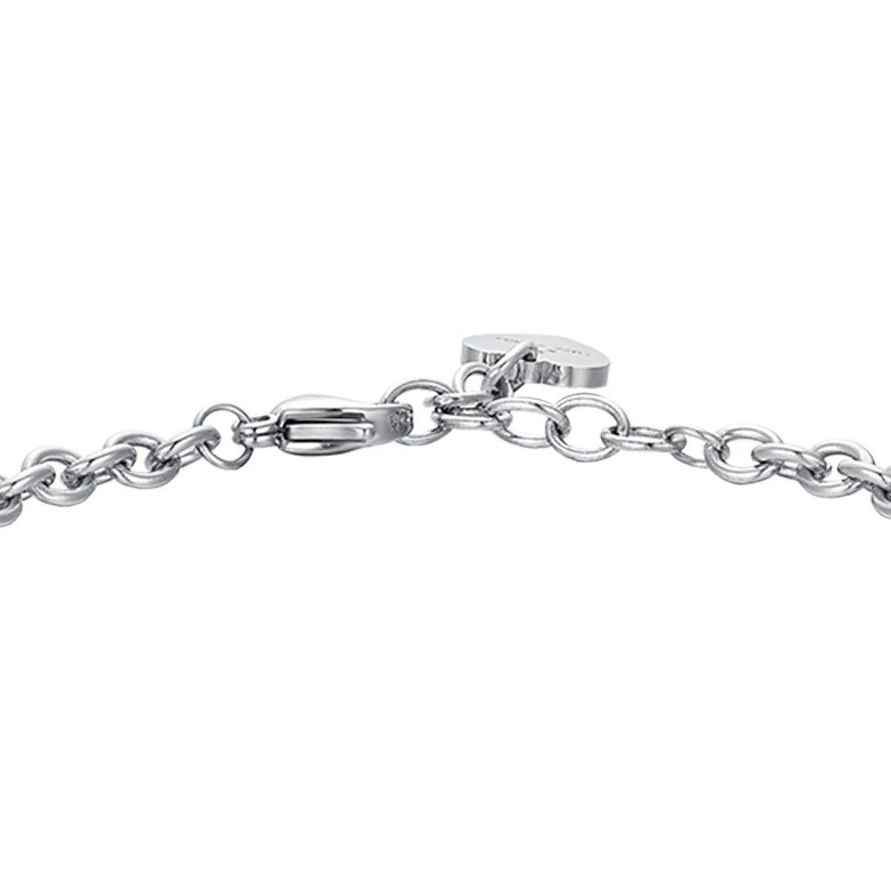 BRACCIALE DONNA IN ACCIAIO CON ACCHIAPPASOGNI CON CRISTALLI BIANCHI - Image 5