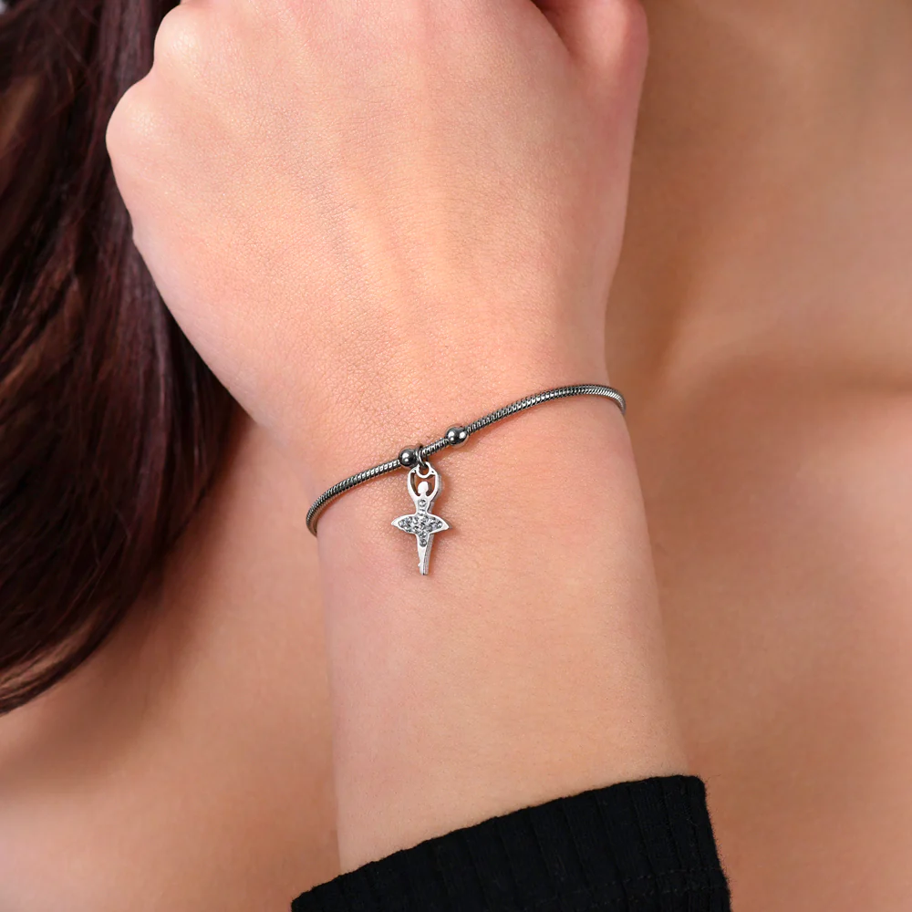 BRACCIALE DONNA IN ACCIAIO CON BALLERINA - Image 2