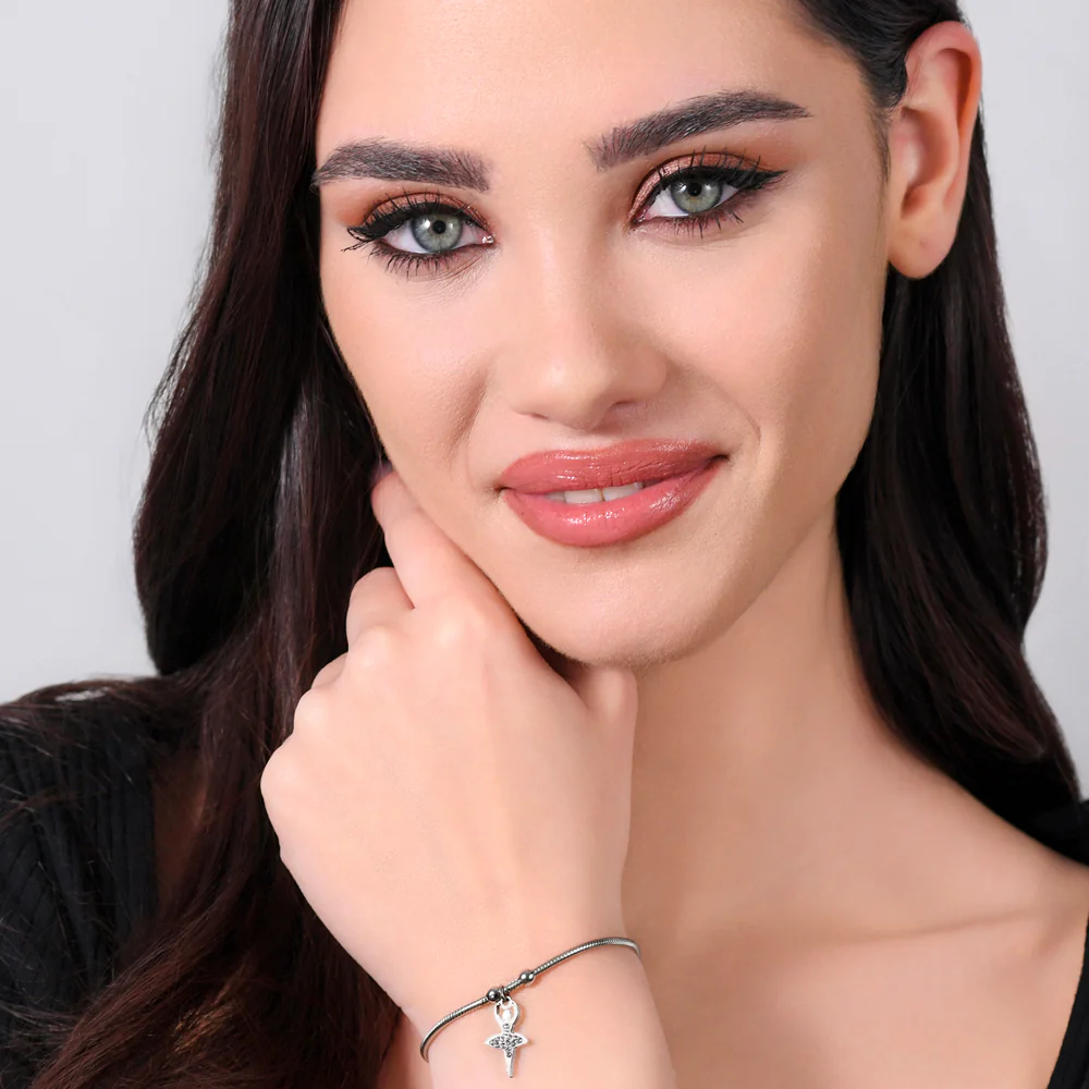 BRACCIALE DONNA IN ACCIAIO CON BALLERINA - Image 3