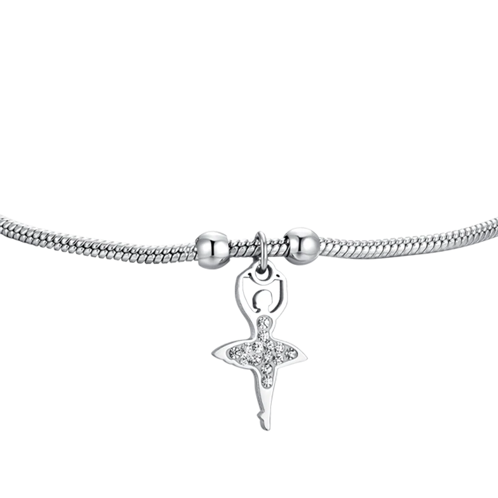 BRACCIALE DONNA IN ACCIAIO CON BALLERINA - Image 4