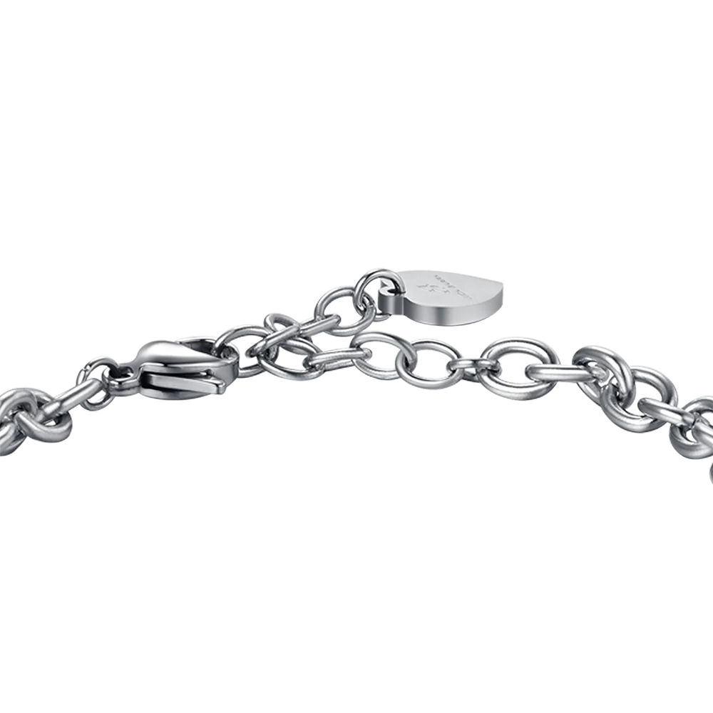 BRACCIALE DONNA IN ACCIAIO CON CHIAVE CON CRISTALLI BIANCHI - Image 5