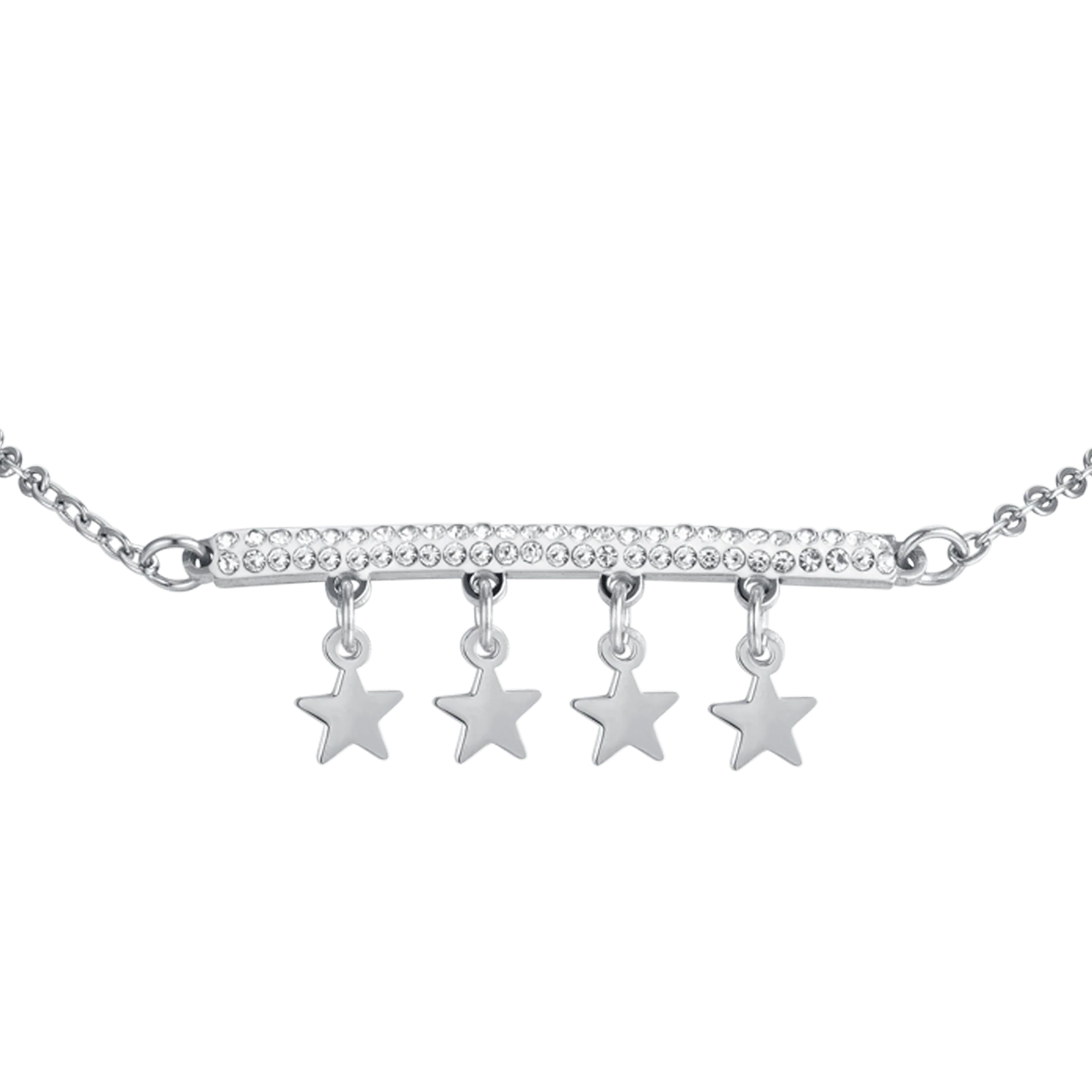 BRACCIALE DONNA IN ACCIAIO CON CIONDOLI STELLE - Image 5