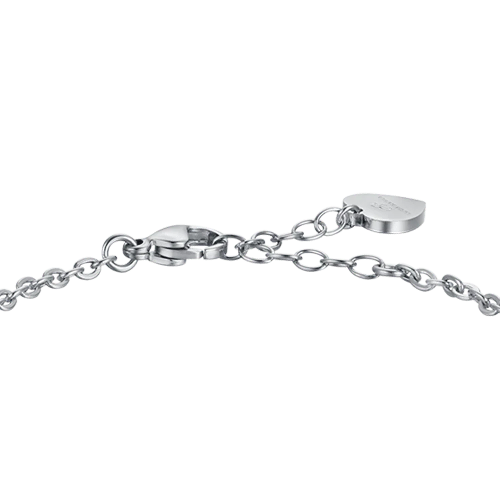 BRACCIALE DONNA IN ACCIAIO CON CRISTALLI FUCSIA - Image 5