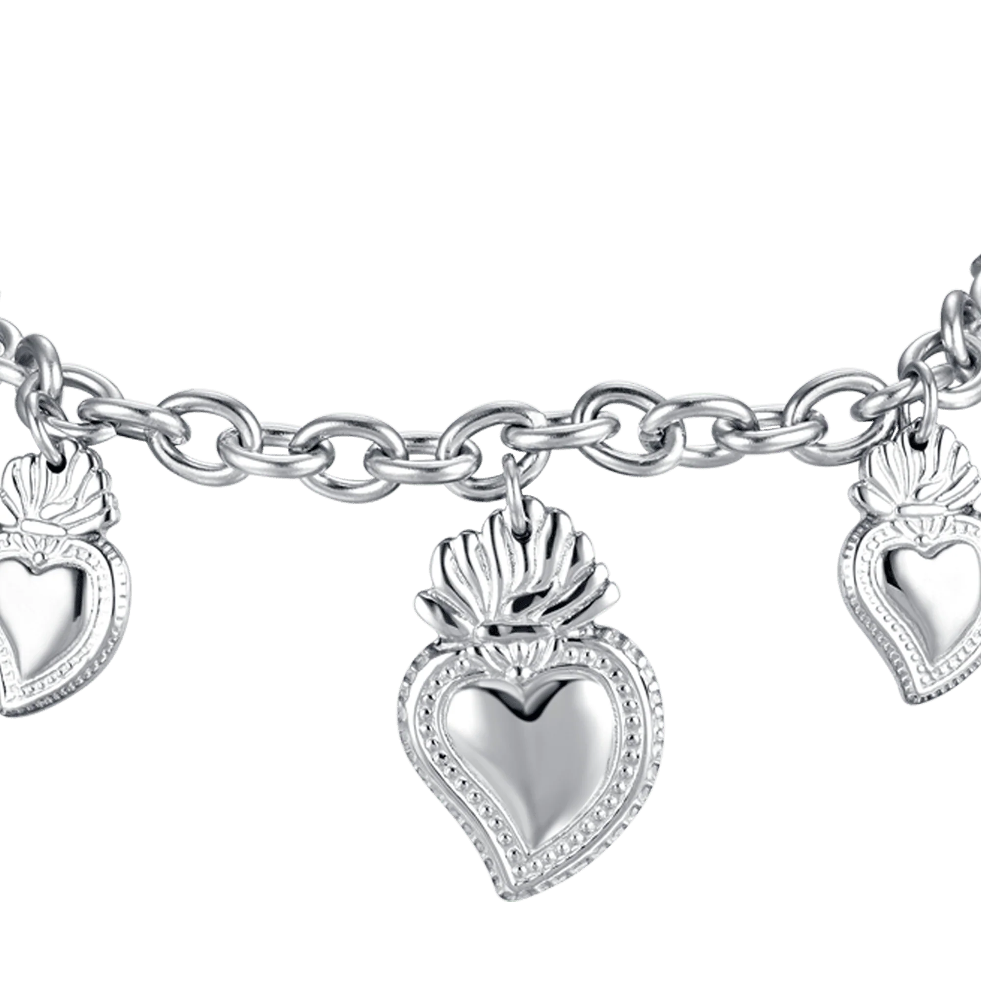 BRACCIALE DONNA IN ACCIAIO CON CUORE SACRO - Image 5