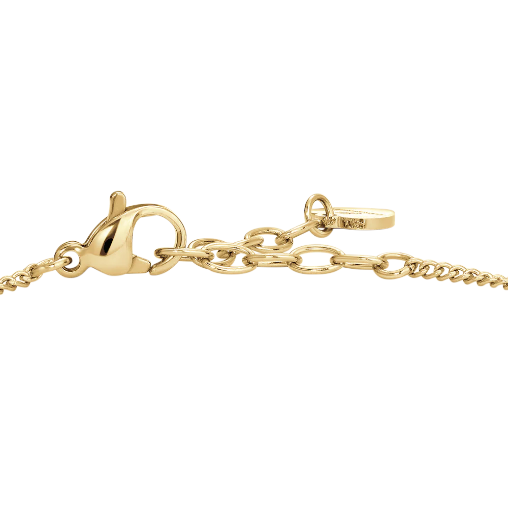 BRACCIALE DONNA IN ACCIAIO CON ELEMENTI IN ACCIAIO IP GOLD E CRISTALLI BIANCHI - Image 6
