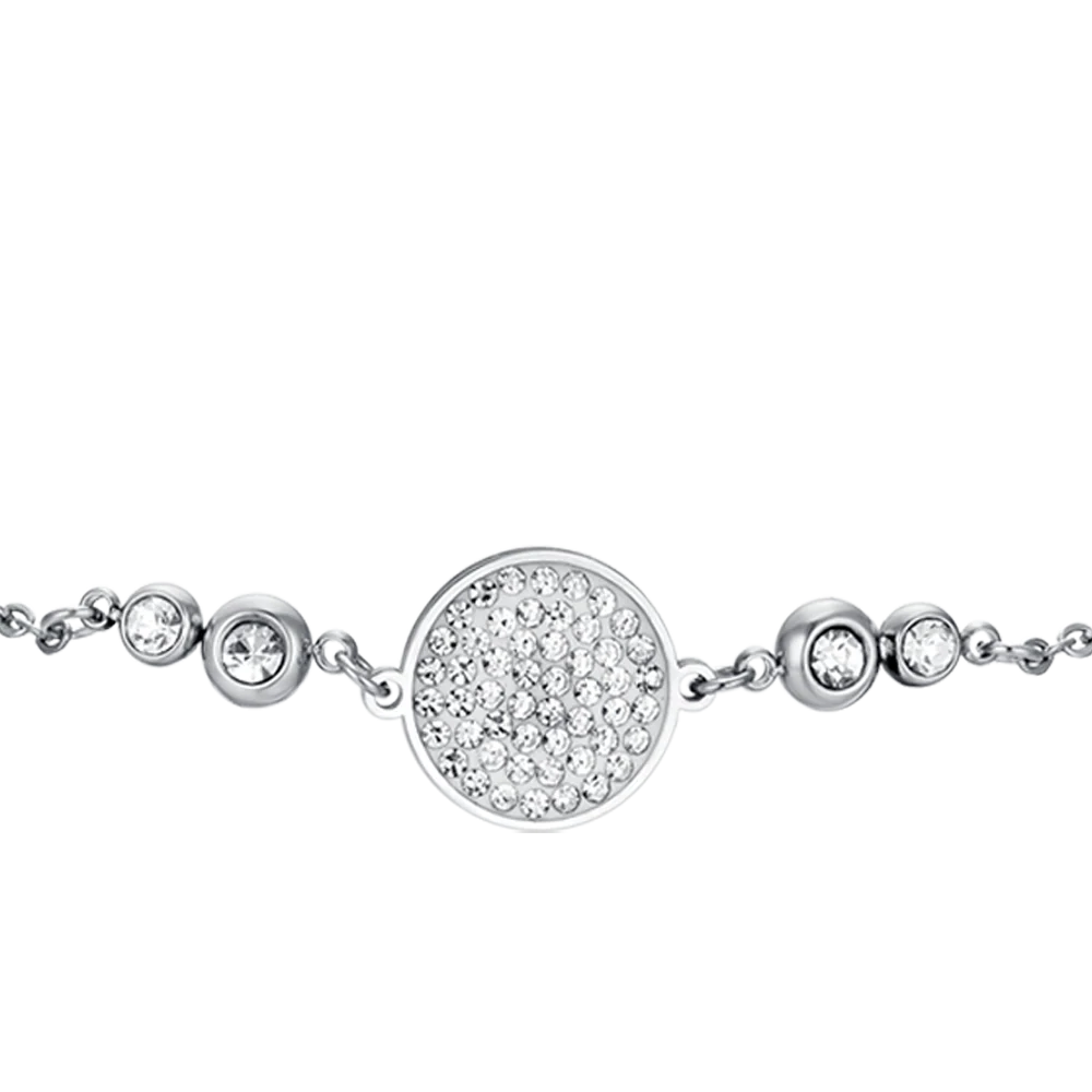 BRACCIALE DONNA IN ACCIAIO CON ELEMENTO CON CRISTALLI BIANCHI - Image 4
