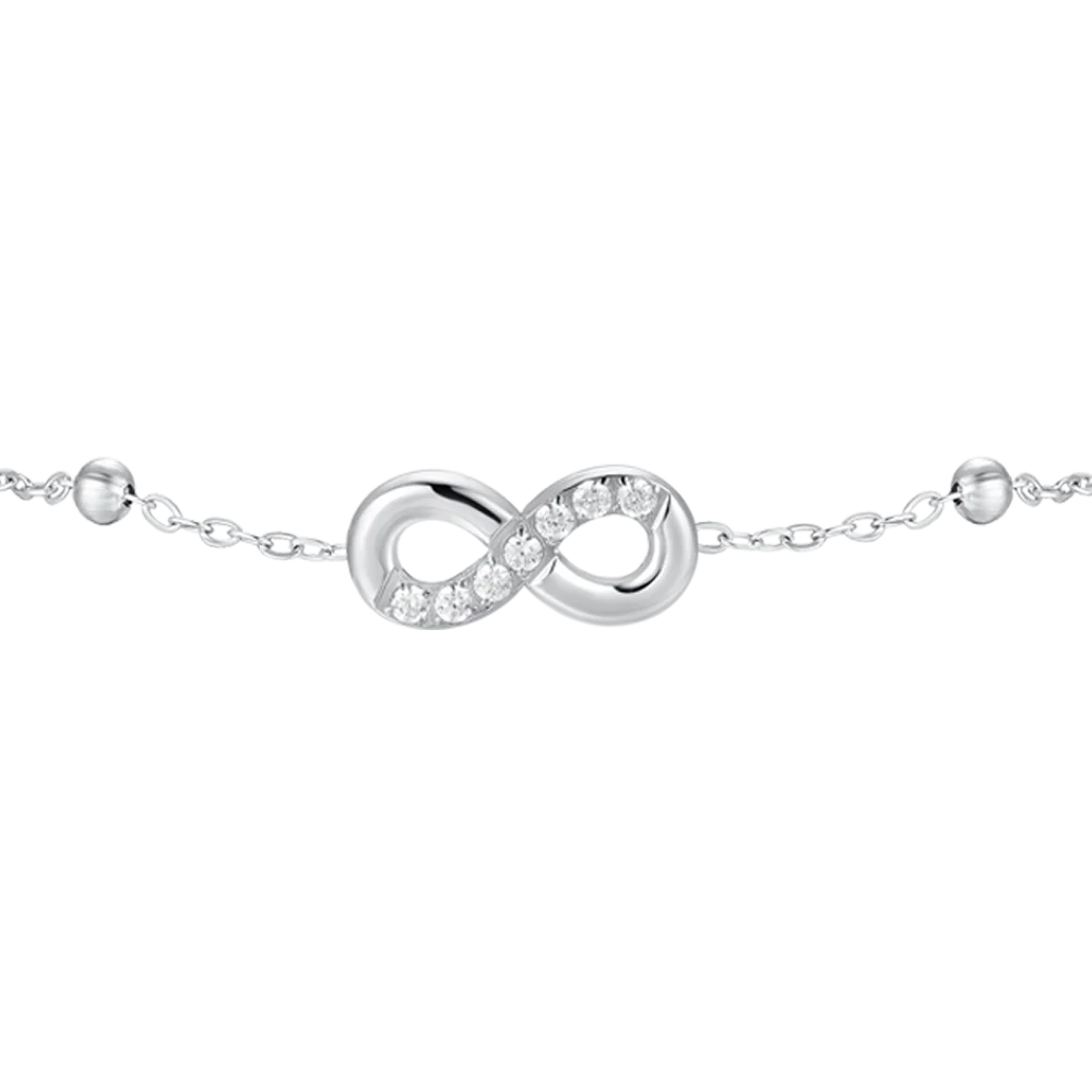 BRACCIALE DONNA IN ACCIAIO CON INFINITO E PUNTI LUCE DI ZIRCONE BIANCO - Image 4