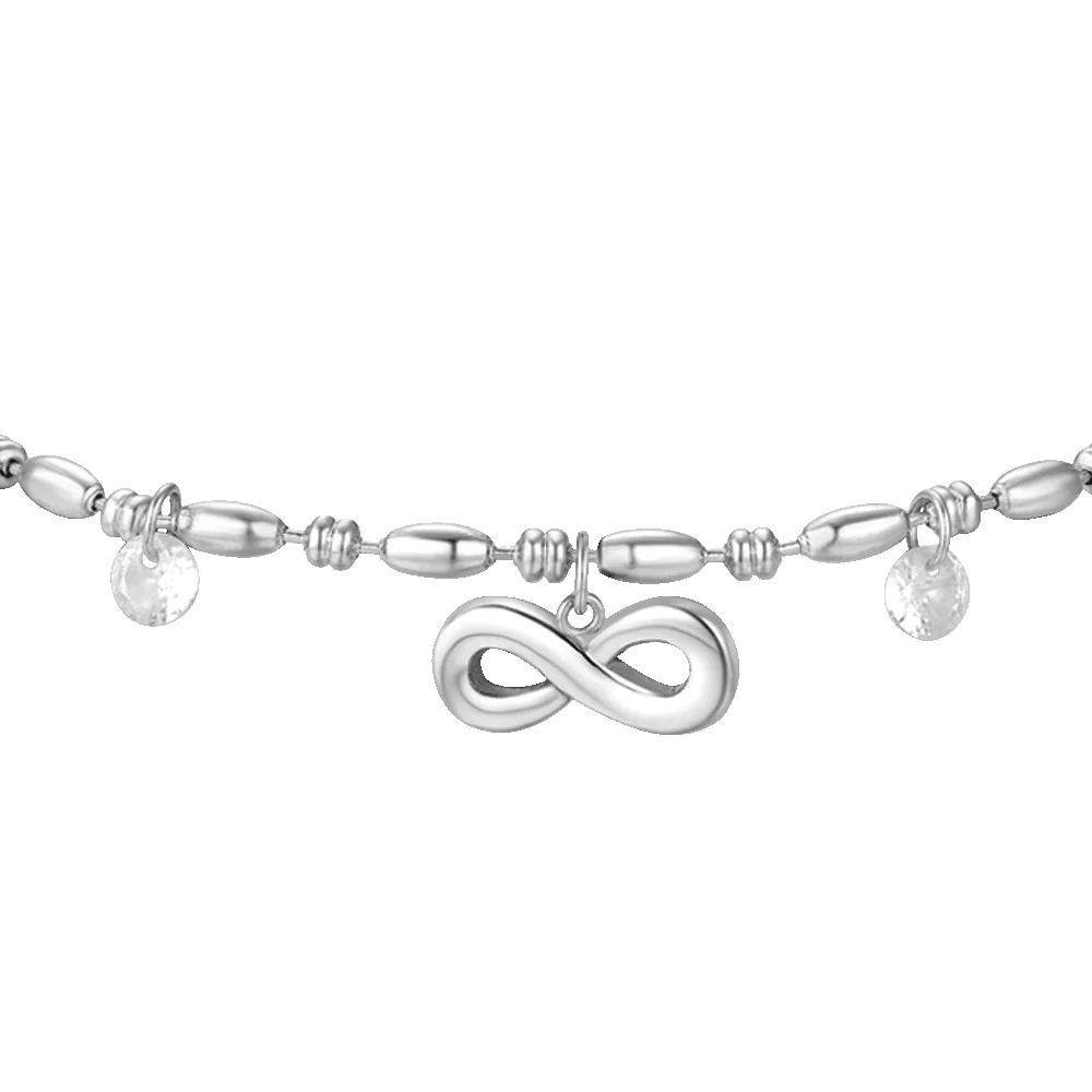 BRACCIALE DONNA IN ACCIAIO CON INFINITO E ZIRCONI BIANCHI - Image 4