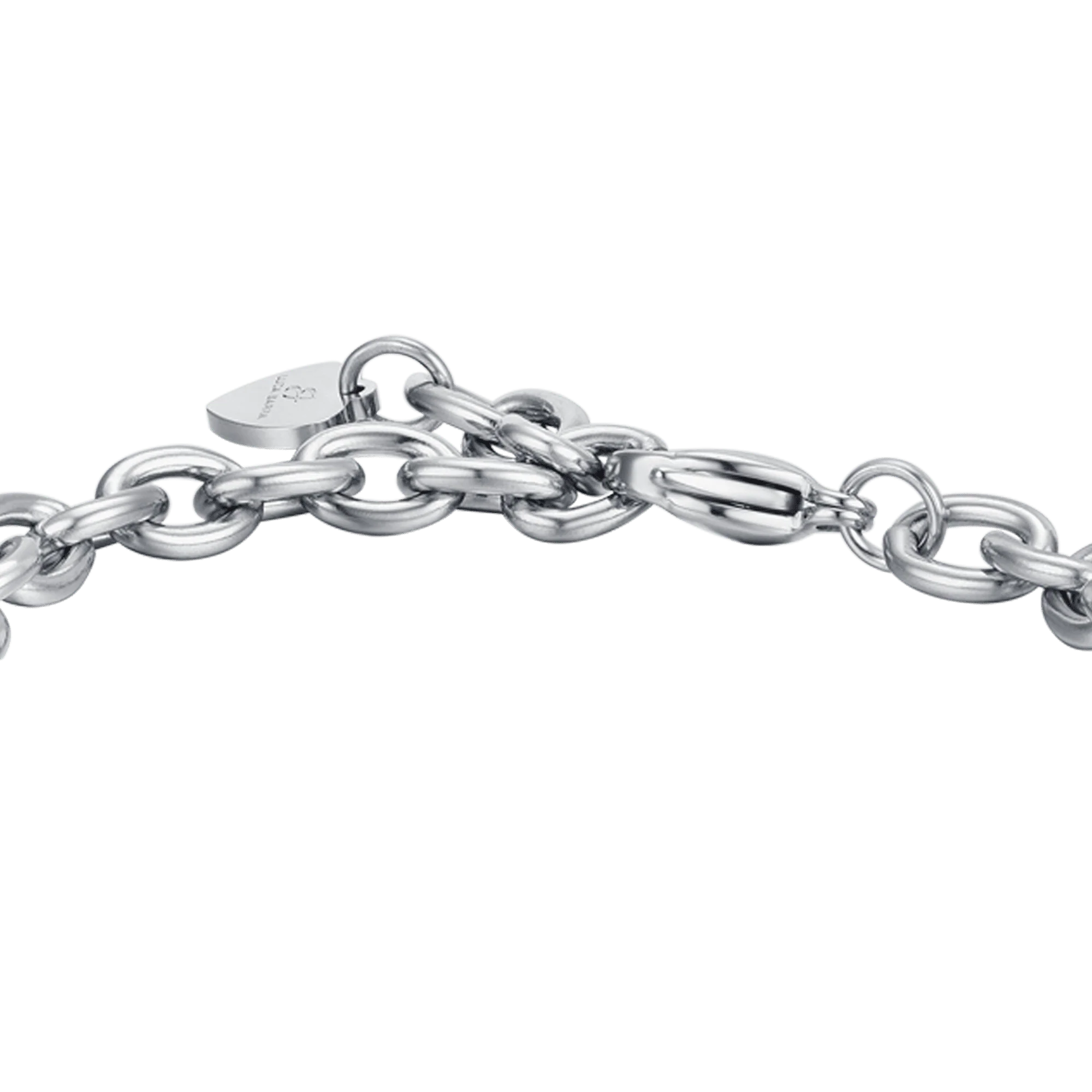 BRACCIALE DONNA IN ACCIAIO CON ORSETTO CON CRISTALLI BIANCHI - Image 4
