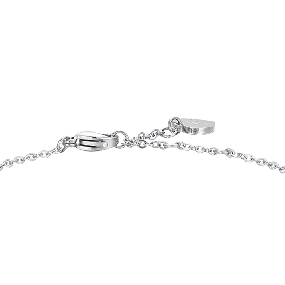 BRACCIALE DONNA IN ACCIAIO CON PERLE SINTETICHE E COCCINELLA - Image 5