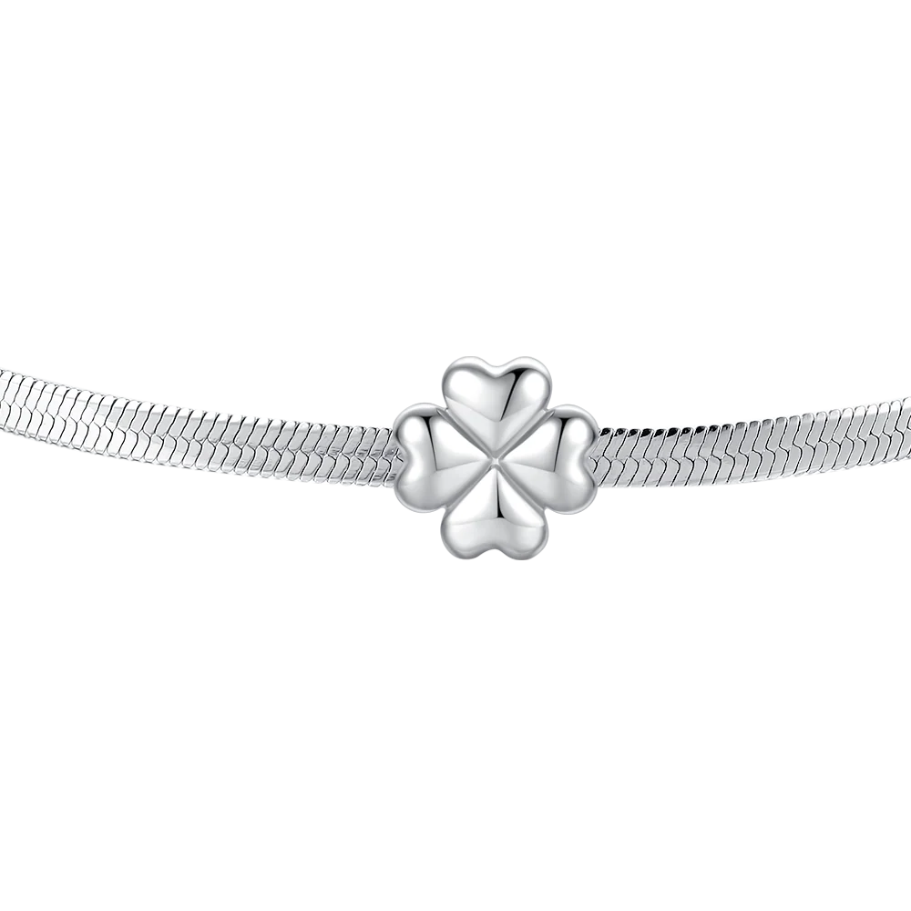 BRACCIALE DONNA IN ACCIAIO CON QUADRIFOGLIO - Image 5