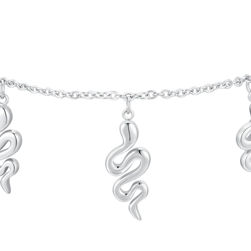 BRACCIALE DONNA IN ACCIAIO CON SERPENTI - Image 4