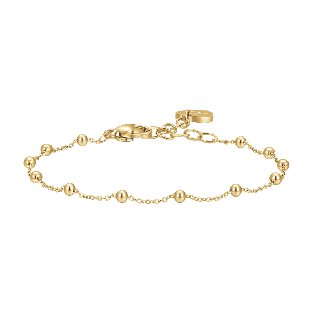 BRACCIALE DONNA IN ACCIAIO CON SFERE IP GOLD