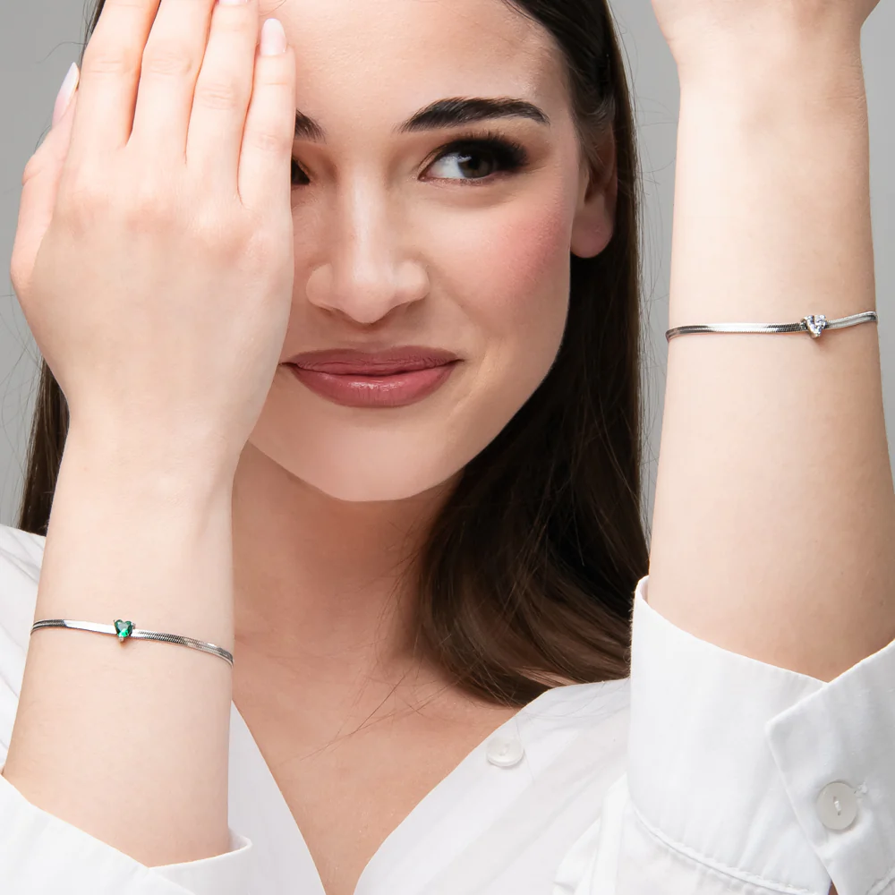 BRACCIALE DONNA IN ACCIAIO CON ZIRCONE BIANCO - Image 4