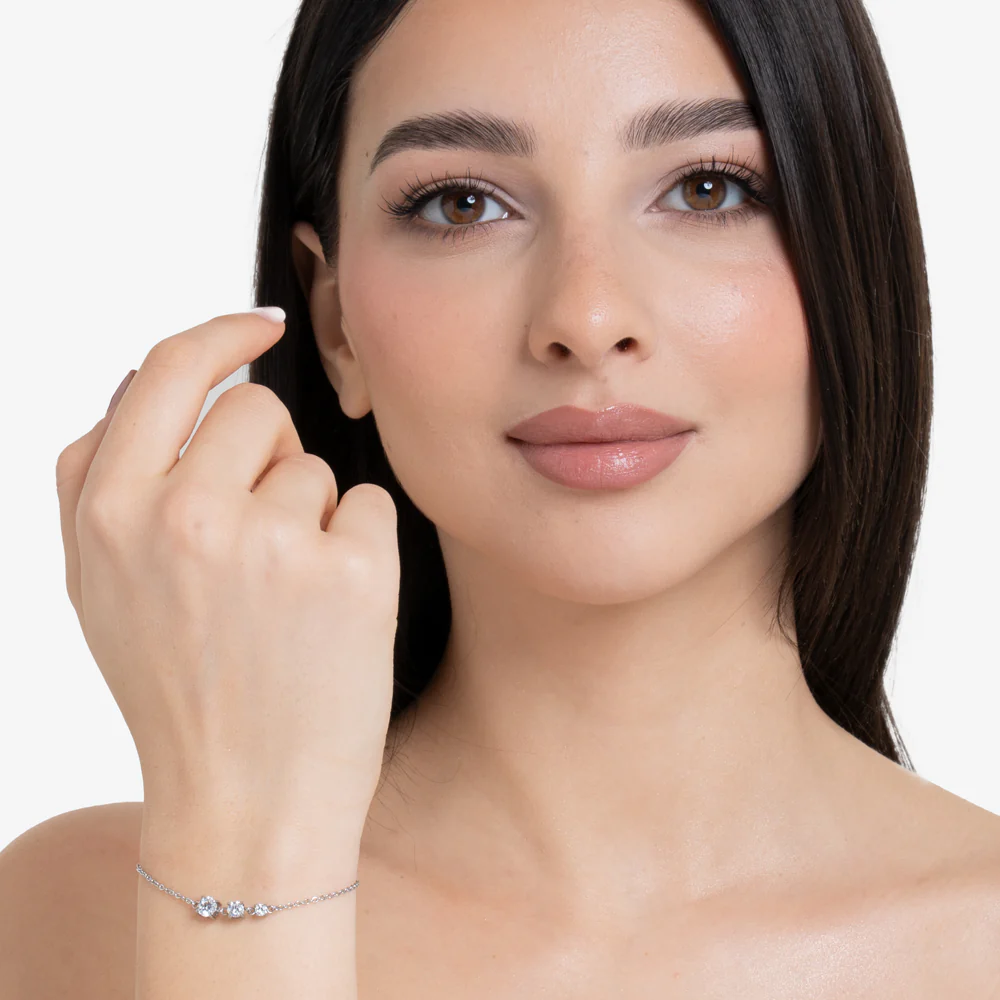 BRACCIALE DONNA IN ACCIAIO CON ZIRCONI BIANCHI - Image 3
