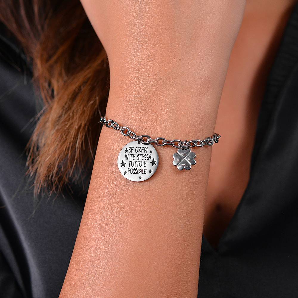 BRACCIALE DONNA IN ACCIAIO CREDI IN TE STESSA - Image 2