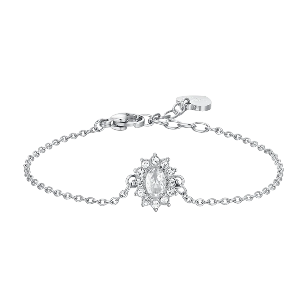 BRACCIALE DONNA IN ACCIAIO CRISTALLI E ZIRCONE BIANCO