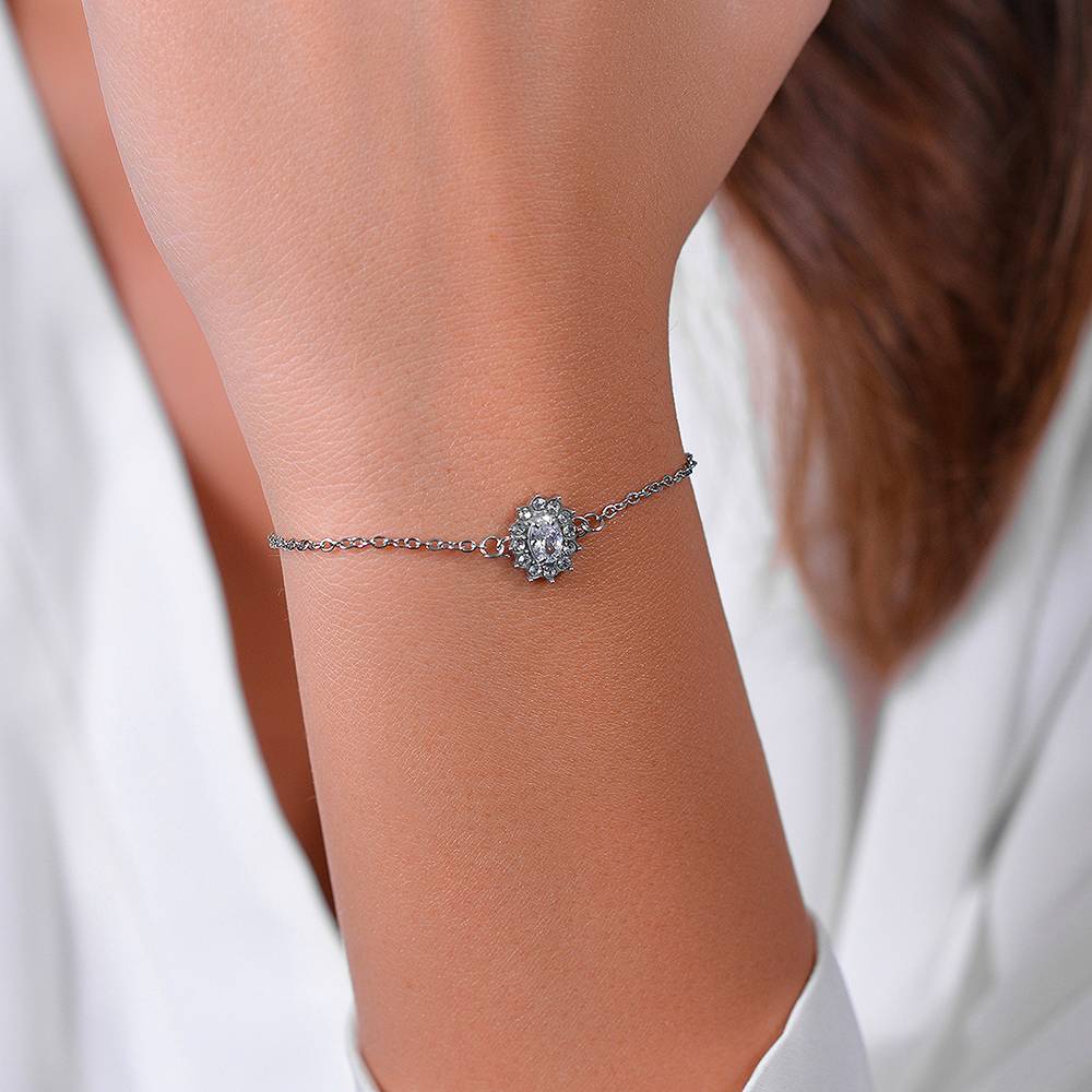 BRACCIALE DONNA IN ACCIAIO CRISTALLI E ZIRCONE BIANCO - Image 2