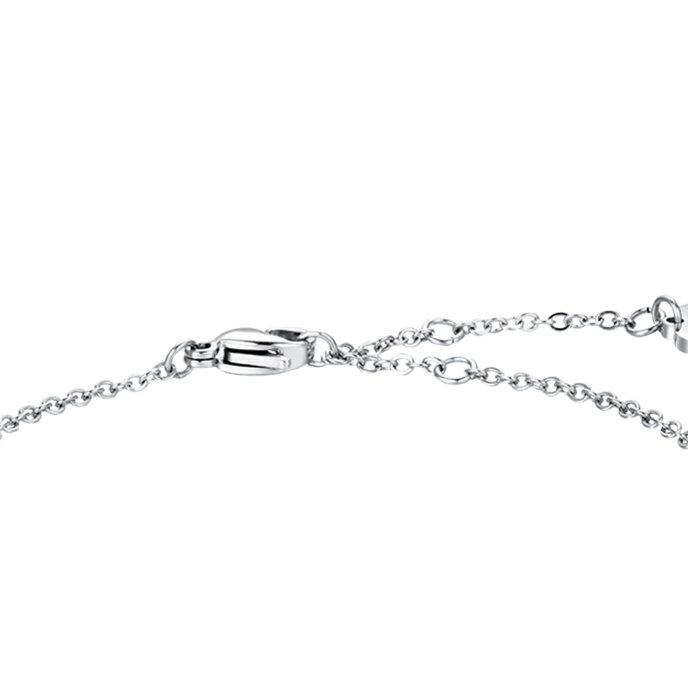 BRACCIALE DONNA IN ACCIAIO CUORE CRISTALLO BIANCO E CRISTALLI BIANCHI - Image 5
