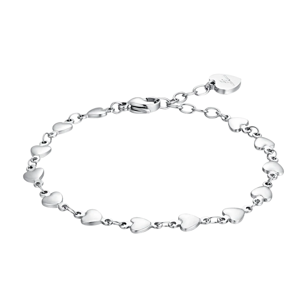 BRACCIALE DONNA IN ACCIAIO CUORI