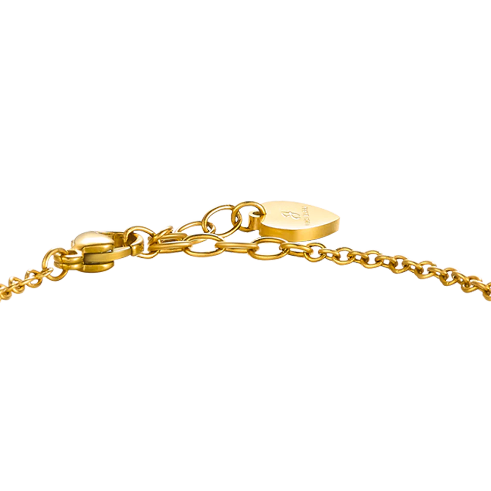 BRACCIALE DONNA IN ACCIAIO E IP GOLD CON CORNO E CUORE - Image 5