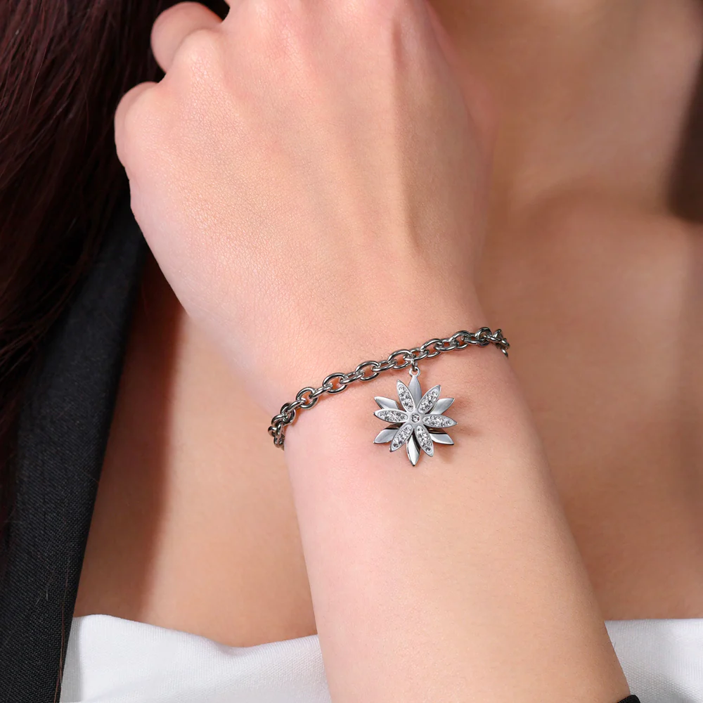 BRACCIALE DONNA IN ACCIAIO FIORE DELLA VITA GIREVOLE - Image 3