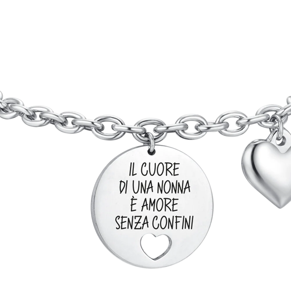 BRACCIALE DONNA IN ACCIAIO IL CUORE DI UNA NONNA - Image 4