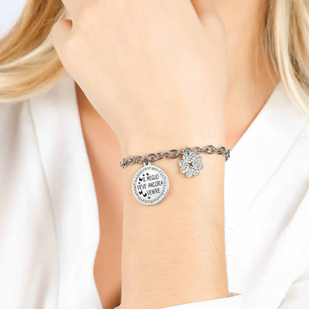 BRACCIALE DONNA IN ACCIAIO IL MEGLIO DEVE ANCORA VENIRE - Image 2