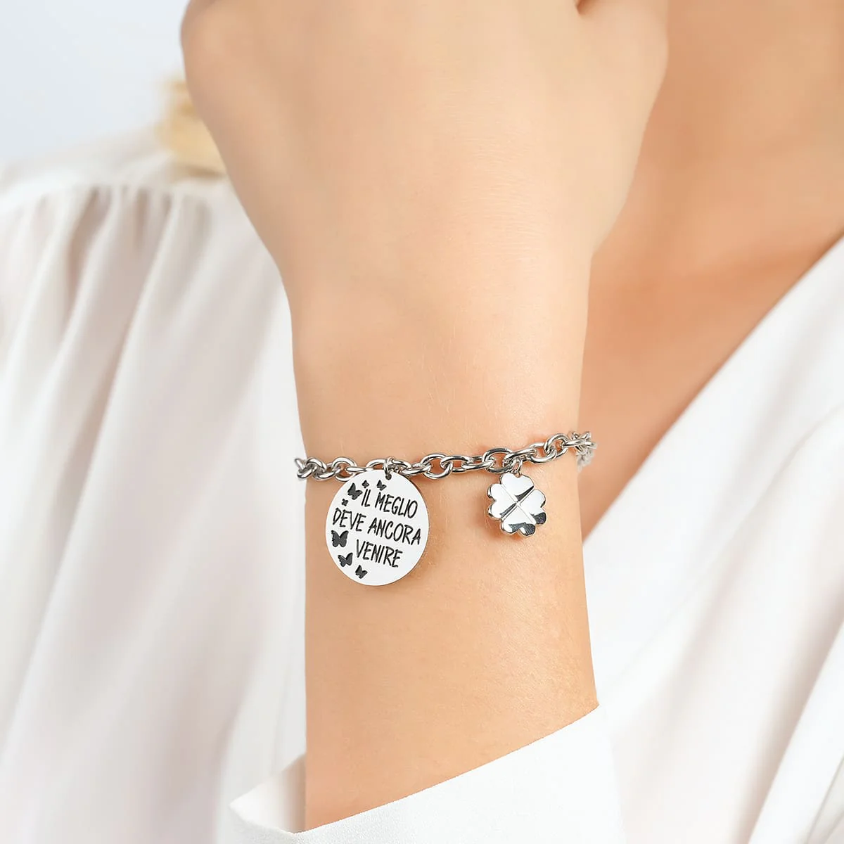 BRACCIALE DONNA IN ACCIAIO IL MEGLIO DEVE ANCORA VENIRE - Image 2