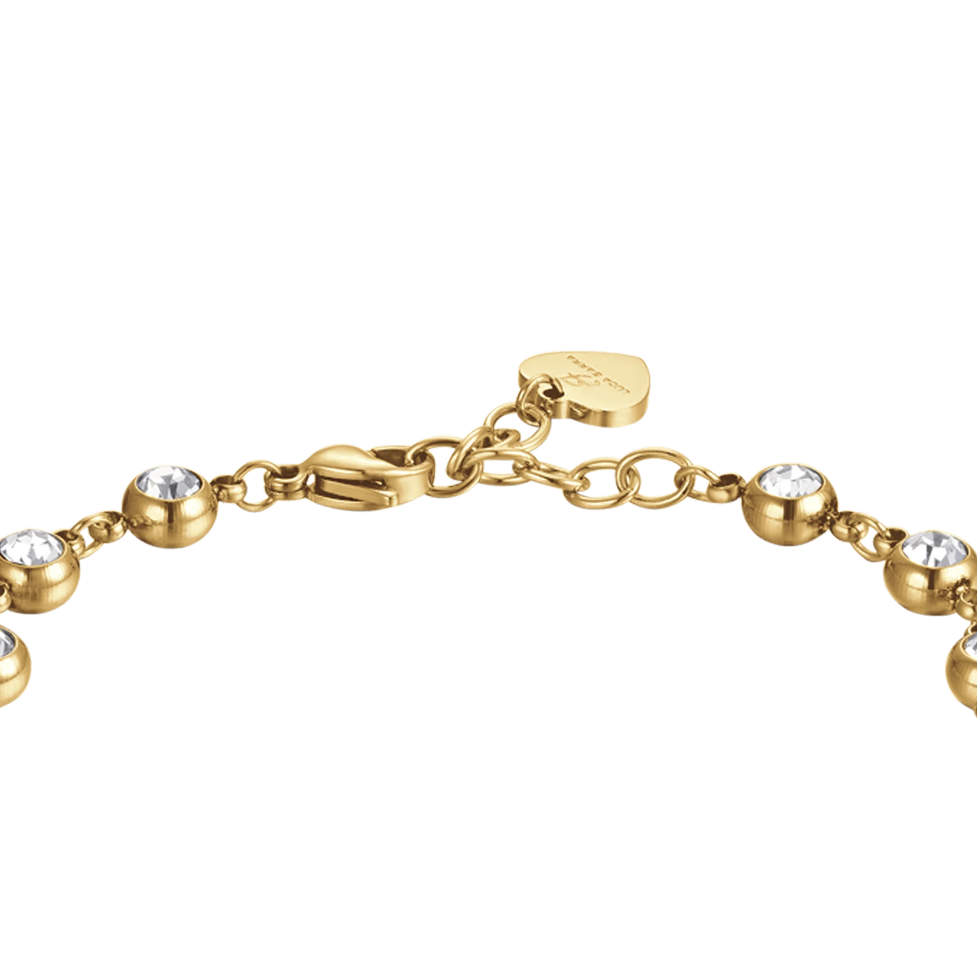 BRACCIALE DONNA IN ACCIAIO IP GOLD CON CRISTALLI BIANCHI - Image 4