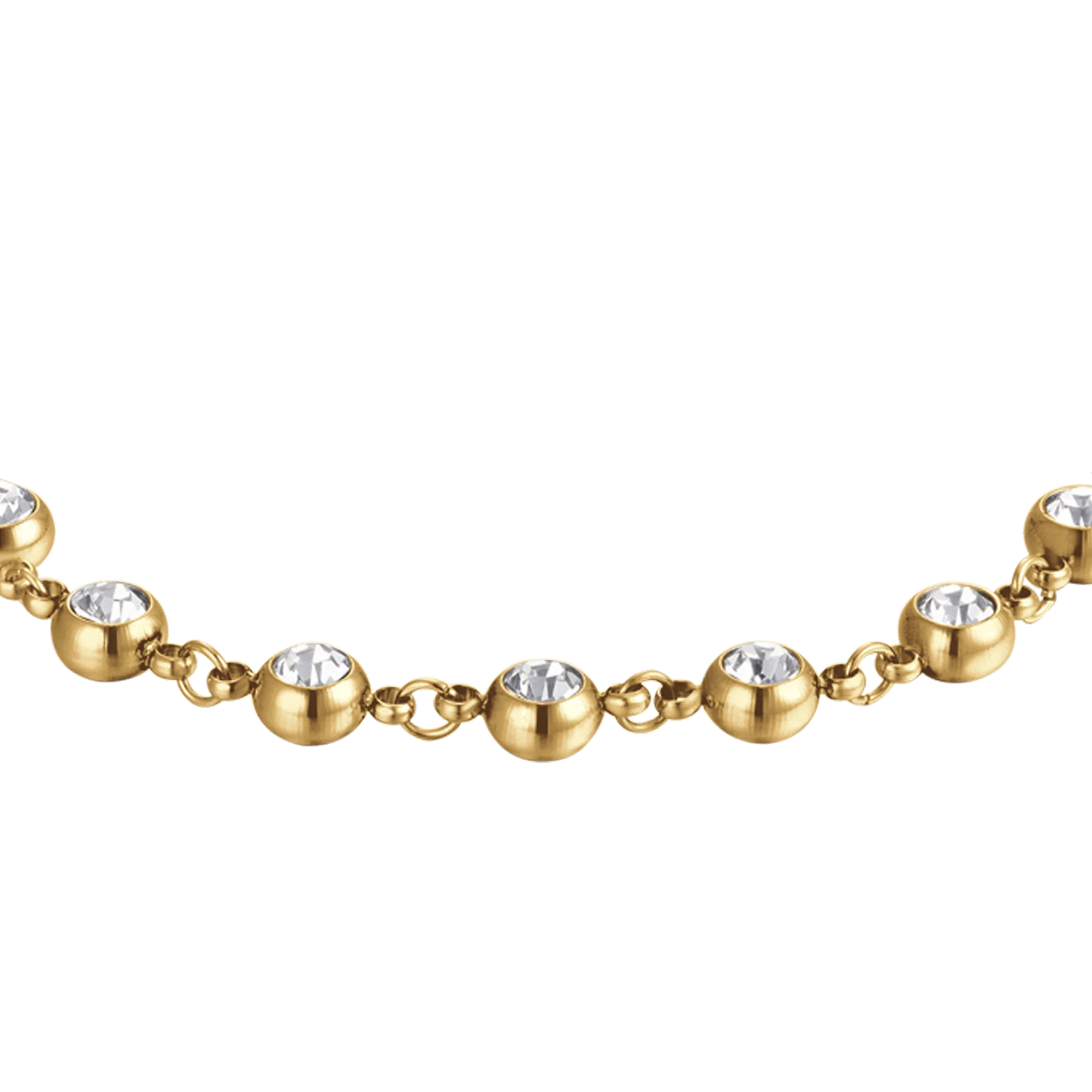 BRACCIALE DONNA IN ACCIAIO IP GOLD CON CRISTALLI BIANCHI - Image 5