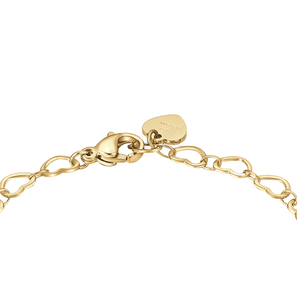 BRACCIALE DONNA IN ACCIAIO IP GOLD CON CUORI - Image 6