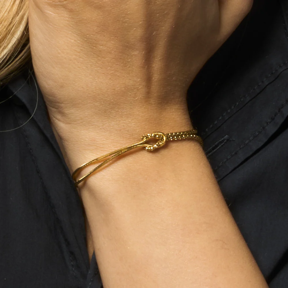 BRACCIALE DONNA IN ACCIAIO IP GOLD CON NODO - Image 2