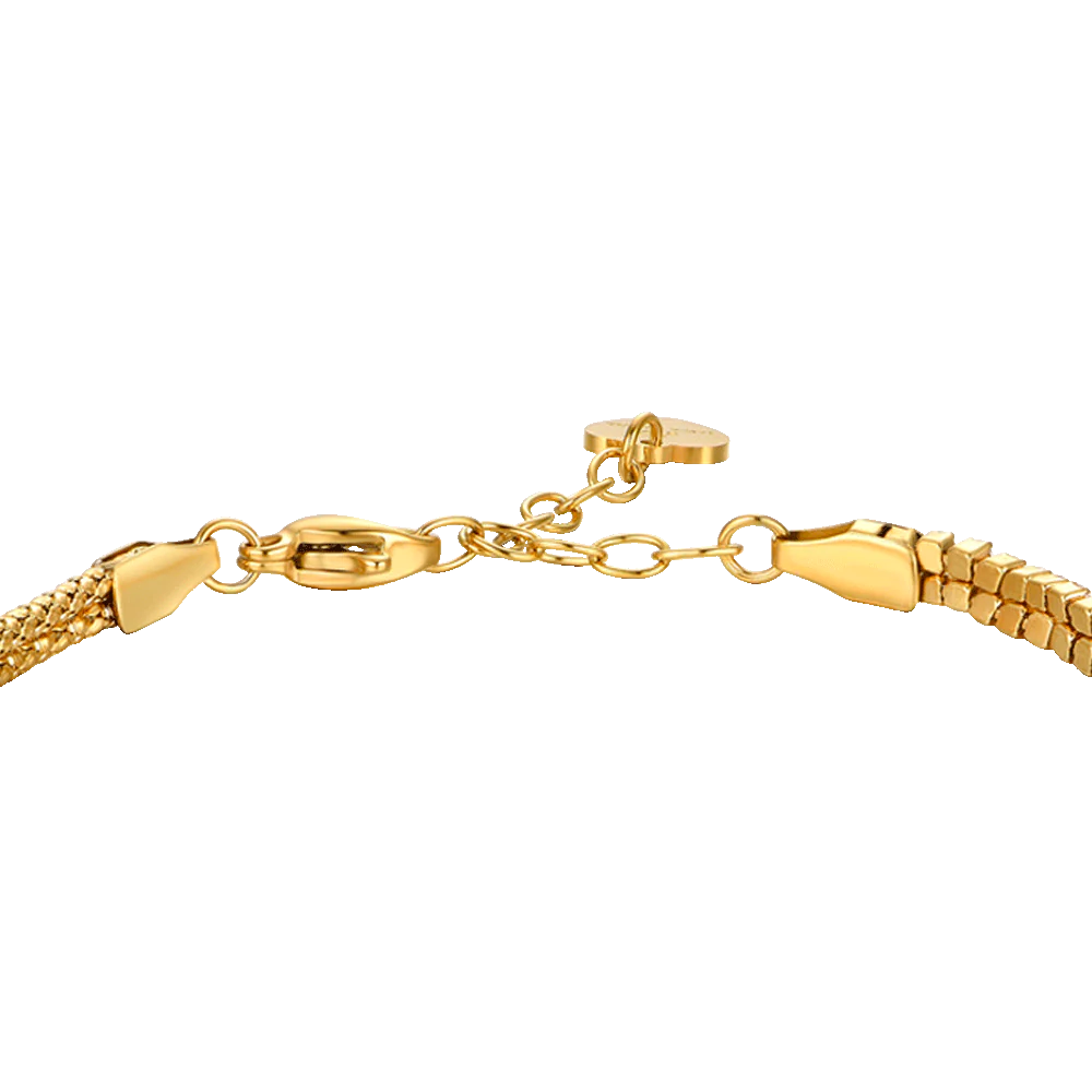 BRACCIALE DONNA IN ACCIAIO IP GOLD CON NODO E ZIRCONI BIANCHI - Image 5