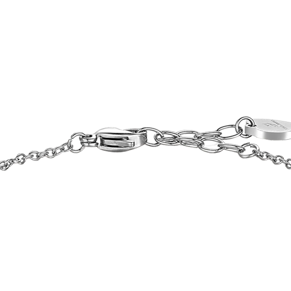 BRACCIALE DONNA IN ACCIAIO IP GOLD E PERLE SINTETICHE BIANCHE CON CUORE IP ROSE - Image 5