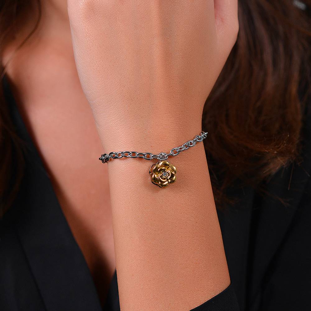 BRACCIALE DONNA IN ACCIAIO IP GOLD ROSA GIREVOLE - Image 3