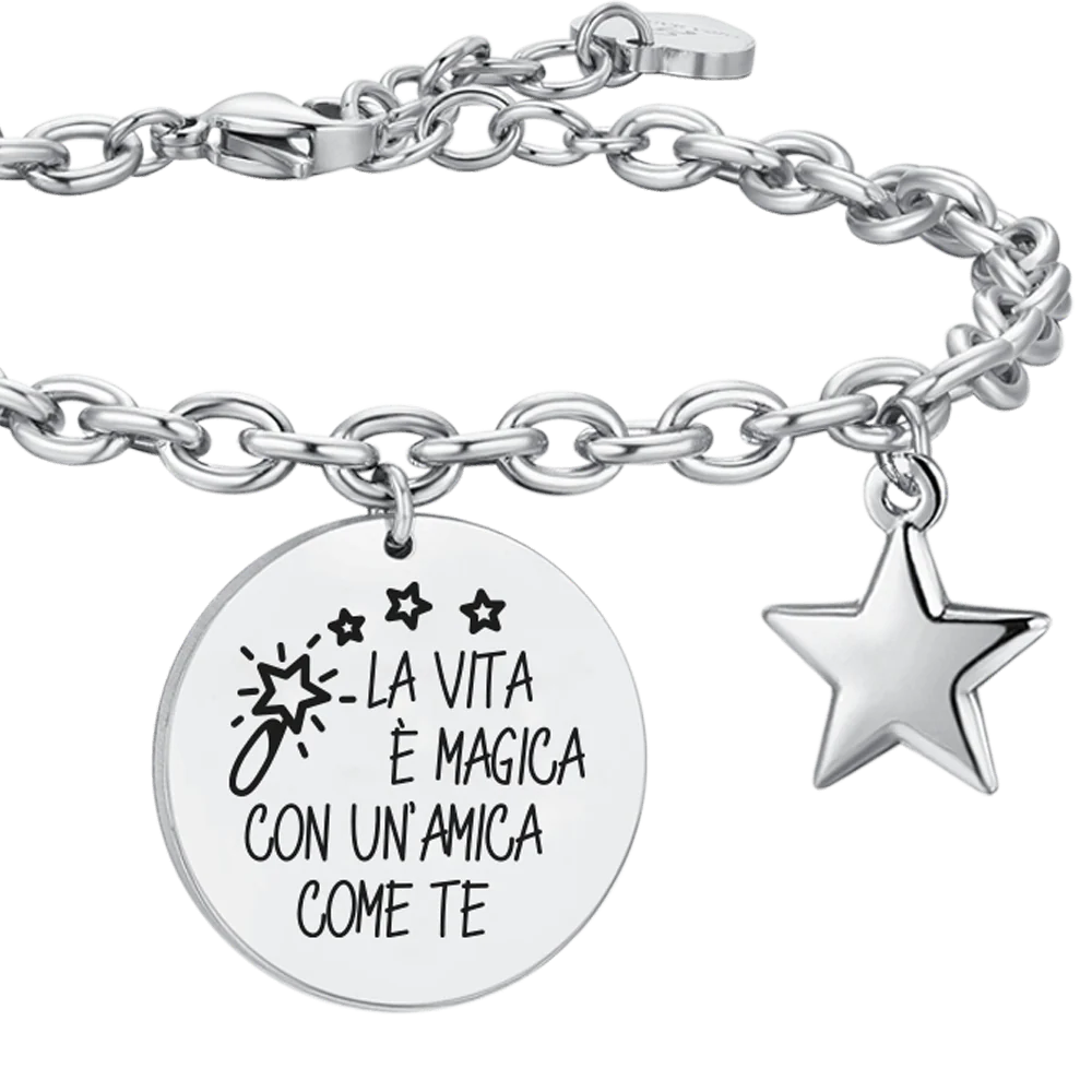 BRACCIALE DONNA IN ACCIAIO LA VITA E' MAGICA - Image 4
