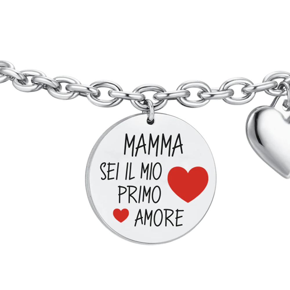 BRACCIALE DONNA IN ACCIAIO MAMMA SEI IL MIO PRIMO AMORE - Image 6