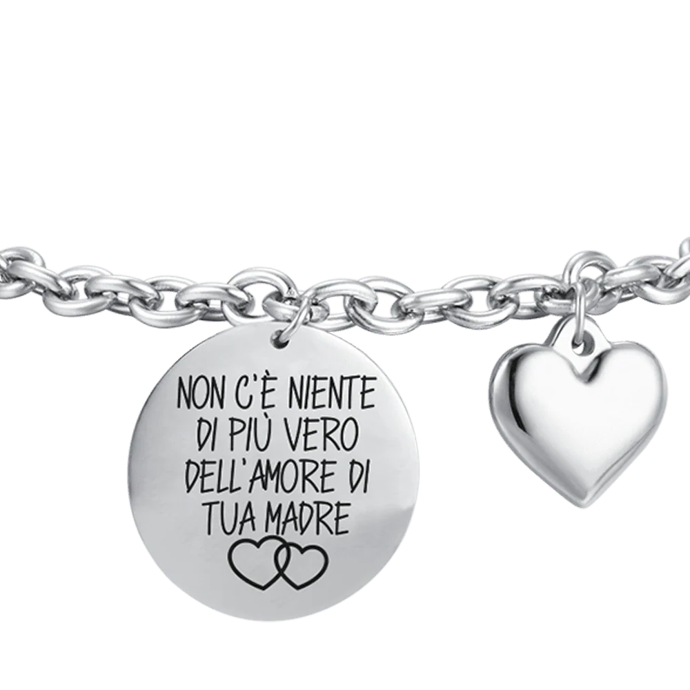 BRACCIALE DONNA IN ACCIAIO NON C'E' NIENTE DI PIù VERO DELL'AMORE DI TUA MADRE - Image 4
