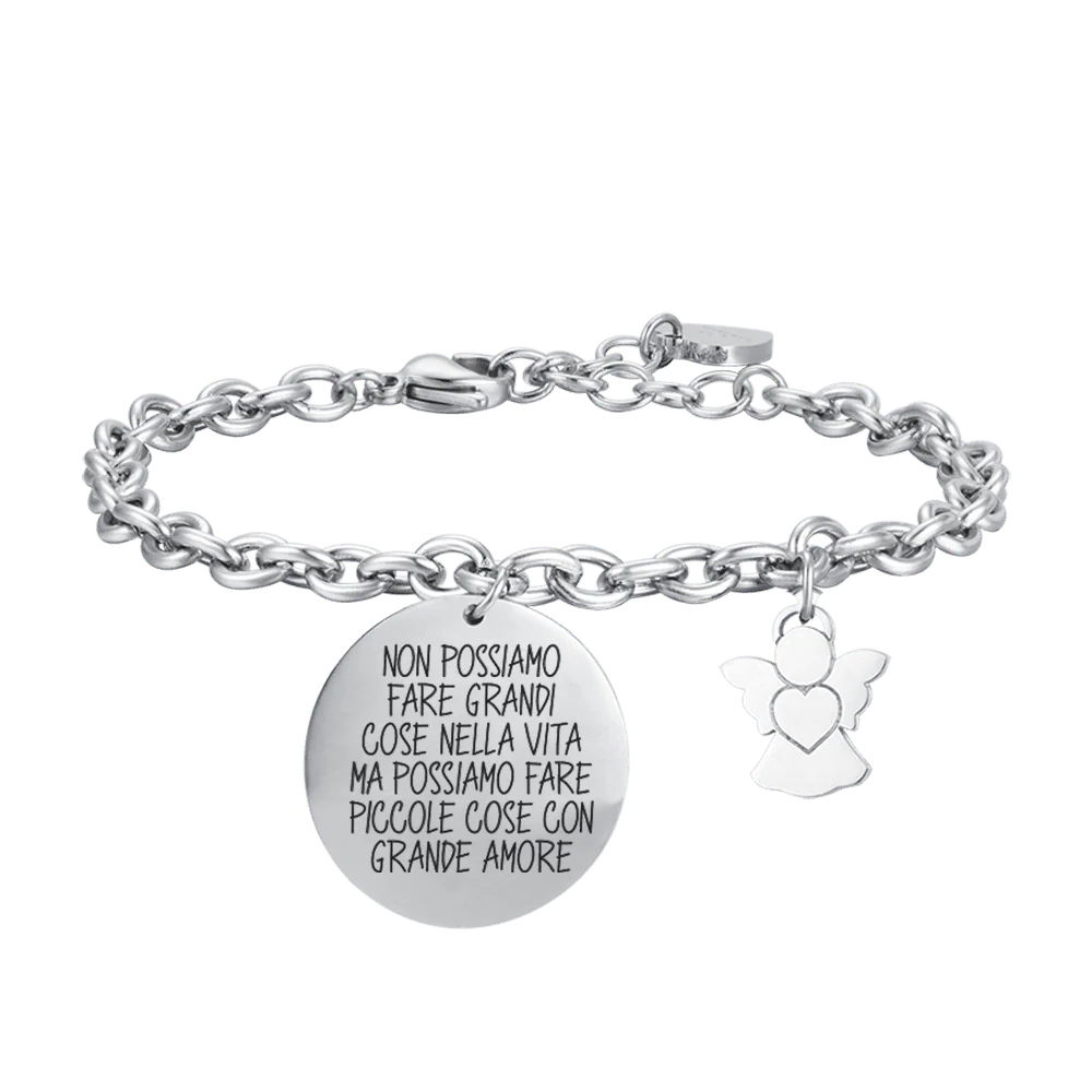 BRACCIALE DONNA IN ACCIAIO NON POSSIAMO FARE GRANDI COSE NELLA VITA MA POSSIAMO