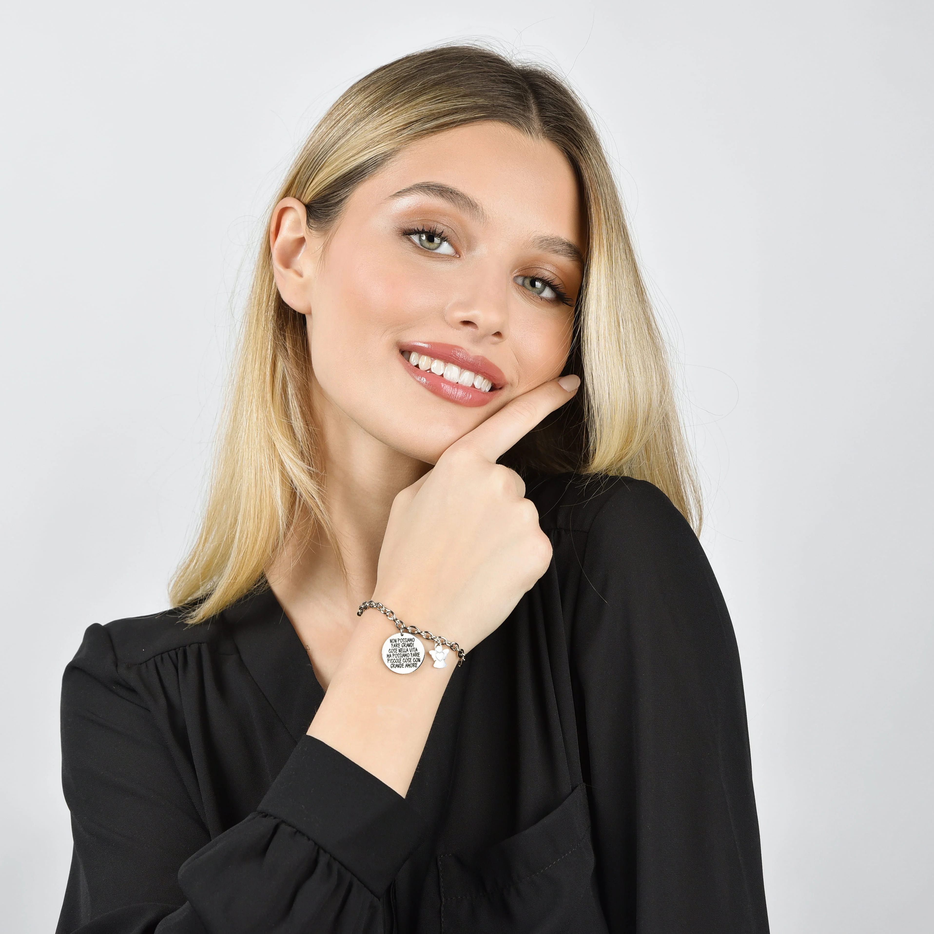 BRACCIALE DONNA IN ACCIAIO NON POSSIAMO FARE GRANDI COSE NELLA VITA MA POSSIAMO - Image 3