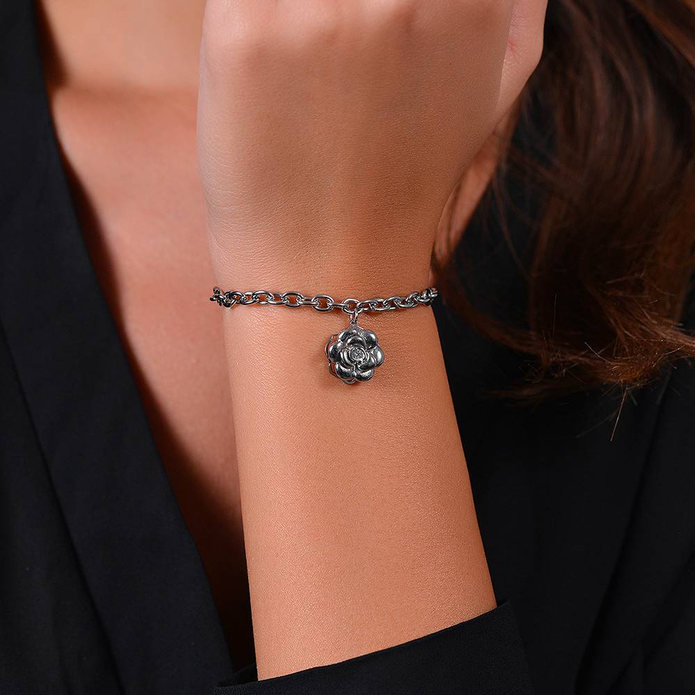 BRACCIALE DONNA IN ACCIAIO ROSA GIREVOLE - Image 3